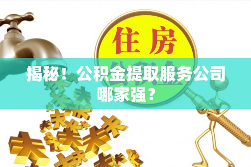 朗县揭秘！公积金提取服务公司哪家强？