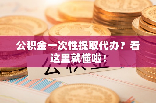 朗县公积金一次性提取代办？看这里就懂啦！